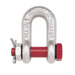 Crosby® G-2150 Bolt Chain Anchor Shackles, Quenched and Tempered Forged Steel with Alloy Bolts, Hot-Dipped Galvanized