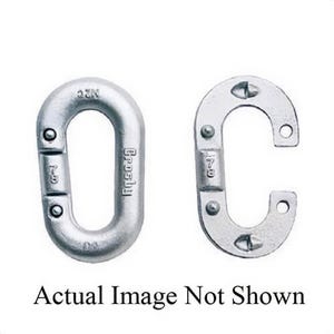 Crosby® 1013511 Missing Link® G-334 Pear Shape Replacement Connecting Link, 7/8 in Trade, 9600 lb Load, Forged Steel, Galvanized