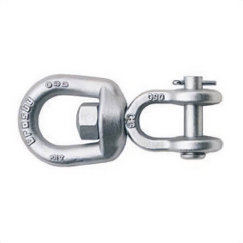 Crosby® 1016457 G-403 Jaw End Swivel, 3600 lb Load, 1/2 in Trade, Forged Steel, 1.31 in, 1.31 in x 1-1/2 in, 3/4 in Eye
