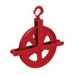 Western® 710047 Gin Block, Series: T-350-C, Manila Rope Cable, 1 in Maximum Cable, 1000 lb, 12 in Sheave Outside dia, Plain Bore Bearing, 12 in