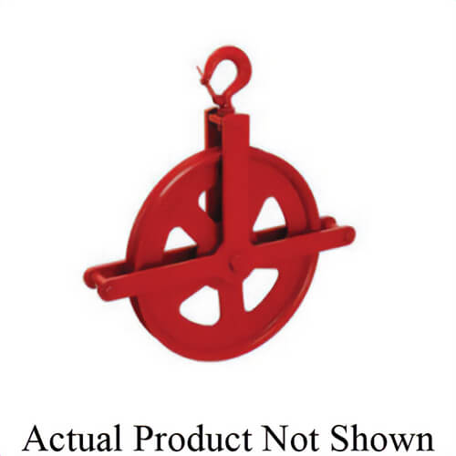 Western® 710225 T-350-R Gin Block with Swivel Latch Hook, Manila Rope Cable, 1 in, 1000 lb Load, 10 in OD