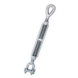 Crosby® 1031911 HG-227 Turnbuckle, Jaw and Eye, 3/8 in Thread, 1200 lb Working, 6 in Take Up, 11.87 in L Close, Steel