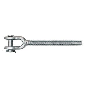 Crosby® 1072733 HG-4037 Right Hand Turnbuckle End Fitting, Jaw, 1-1/2 in Thread, 21400 lb Working, 12 in Take Up, Steel