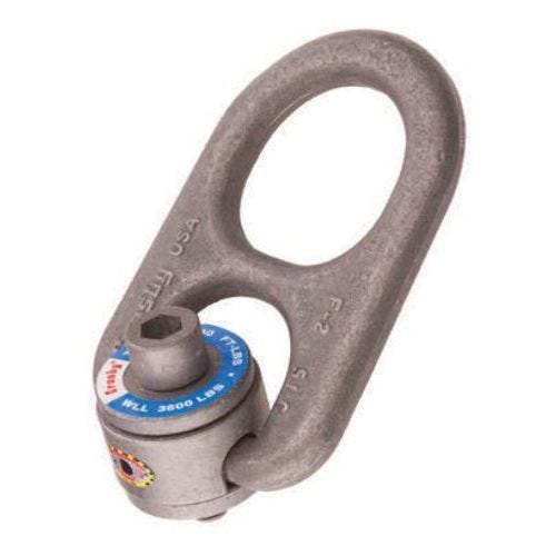Crosby® 6607669 HR-1000CT Heavy Lift Swivel Hoist Ring, 20000 lb Load, 180° Pivot, 360° Swivel, 1-1/4 in Bail, 1-1/2-6 UNC Thread