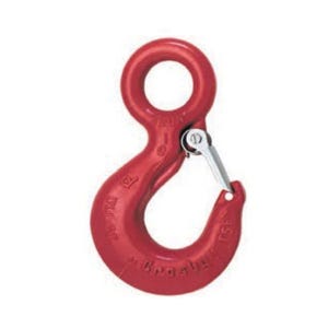 Crosby® 1022380 L-320AN Eye Hook with Latch, 1 ton Load, Eyelet Attachment, Steel Alloy