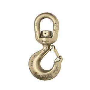 Crosby® 1048834 L-322AN Swivel Hook with Latch, 3 ton Load, Swivel Attachment