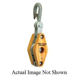 Western® 606516 Wood Block, Regular, Series: N-21B, Manila Rope Cable, 7/8 to 1 in Maximum Cable, 2800 lb, Bronze Bushing Bearing