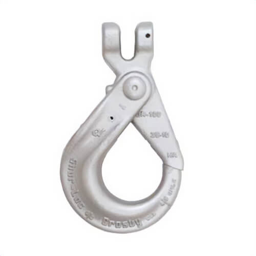 Crosby® 1029018 Shur-Loc® S-1317 Clevis Hook with Positive Locking Latch, 3/8 in Trade, 8800 lb Load, 100 Grade, Clevis Attachment