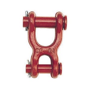 Crosby® 1013049 S-247 Double Clevis Link, 5/16 to 3/8 in Trade, 5400 lb Load, Forged/Heat Treated Carbon Steel