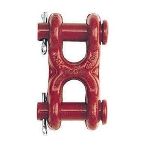 Crosby® 1012889 S-249 Twin Clevis Link, 3/8 in Trade, 6600 lb Load, Forged/Heat Treated Carbon Steel