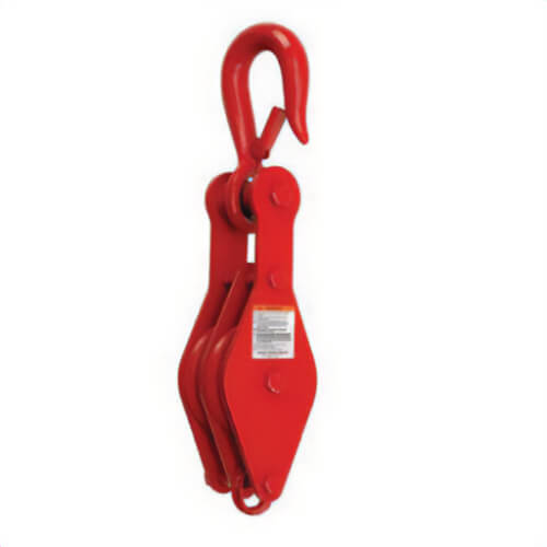 Western® 666201 HS-262B Standard Steel Block with Loose Side Latch Hook, Manila Rope Cable, 3/8 in, 800 lb Load