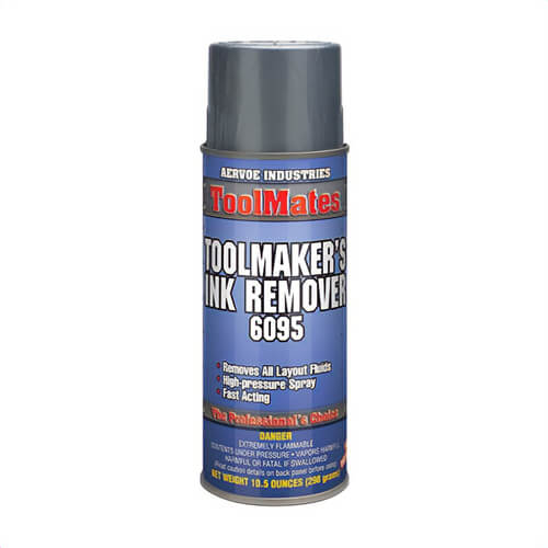 Crown® by Aervoe® 6095 Toolmaker's Ink Remover, 16 oz Aerosol Can, Clear, Non-Foaming Liquid, 0.71 Specific Gravity