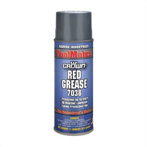 Crown® by Aervoe® 7038 Red Grease, 16 oz Aerosol Can, Viscous Grease Form, Red, 0 to 450°F, 0.73 Specific Gravity