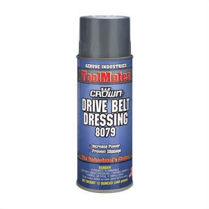 Crown® by Aervoe® 8079 Drive Belt Dressing, 16 oz Aerosol Can, Clear, Hydrocarbon