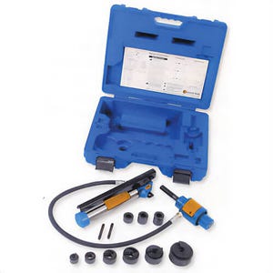 Current Tools 154PM Piece Makerâ„¢ Hydraulic Knockout Set, with Metal Case, 1/2 to 4 in Capacity, High Strength Steel