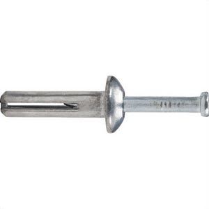 DeWALT® 02808-PWR Zamac Nailin® Nail Anchor, 1/4 in dia, 1 in OAL, Zamac Alloy Body Shell, Carbon Steel Pin, Mushroom Head