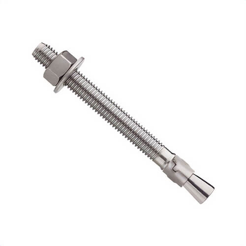 DeWALT® 07322-PWR Power-Stud® Wedge Expansion Anchor, 1/2 in dia, 3-3/4 in OAL, 2-3/8 in L Thread, 304 Stainless Steel