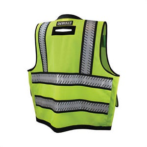 DeWALT® by Radians® GEAR™ DSV521-M Heavy Duty Surveyor Safety Vest, M, Hi-Viz Green, Polyester Mesh, Zipper Closure, 6 Pockets, ANSI Class: Class 2