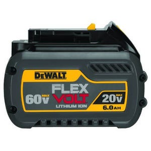 DeWALT® 20V/60V MAX* FlexVolt™ DCB606 with Dcb118 Fast Charger, 6 Ah Li-Ion Battery, 20/60 VDC Charge