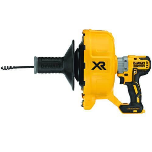 DeWALT® XR® DCD200B Brushless Cordless Drain Snake Tool, 3/8 to 3 in Drain Line, 50 ft Max Run, 20 VDC