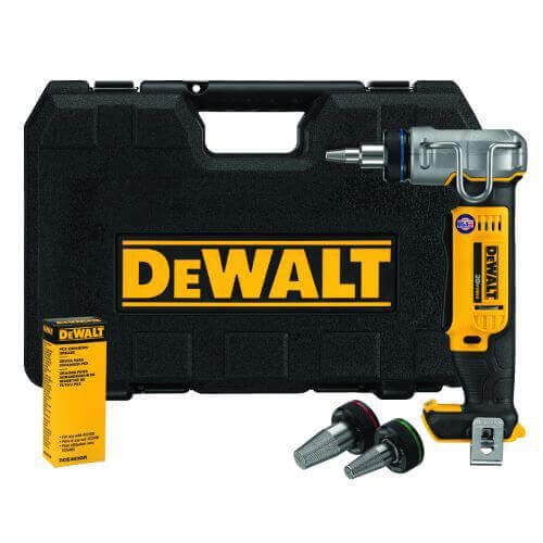 DeWALT® DCE400B Type A PEX Expander Kit, 3/8 to 1 in Tubing, 20 VDC, Lithium-Ion Battery