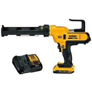 DeWALT® DCE560D1 Cordless Full Barrel Frame Caulk Gun Kit, 10 oz Capacity, 20 V, 2 Ah Li-Ion Battery