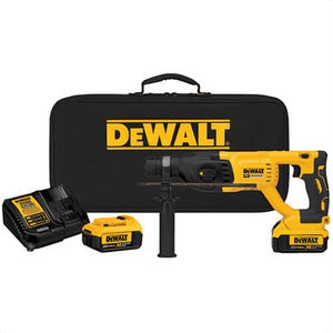 DeWALT® DCH133M2 Brushless Cordless Rotary Hammer Kit, 1 in SDS Plus® Chuck, 20 VDC, 0 to 1,500 RPM No-Load, Lithium-Ion Battery