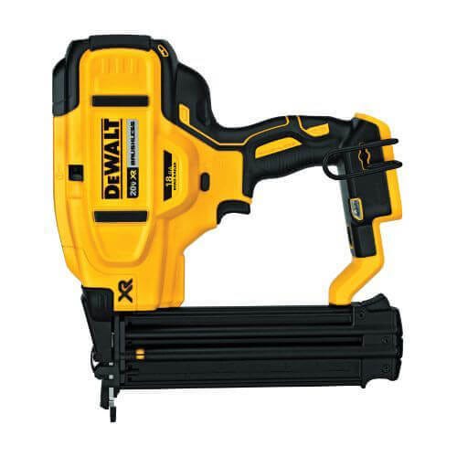 DeWALT® 20V MAX* Matrix™ DCN680B XR™ 18 ga Flat Head Cordless Angled Finish Nailer, 5/8 to 2-1/8 in Fastener, 110 Nails Magazine