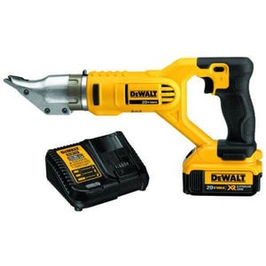 DeWALT® DCS491M2 20V MAX* Matrix™ Double Cut Cordless Swivel Head Shear Kit, 20 ga SS Cutting