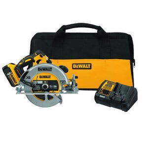 DeWALT® DCS570P1 XR® Brushless Motor Rear Pivot Cordless Circular Saw Kit, 7-1/4 in dia Blade, 5/8 in Arbor/Shank, 20 VDC