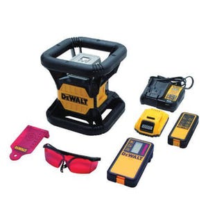 DeWALT® DW079LR 20V MAX* MATRIX™ Self-Leveling Rotary Tough Laser, 2000 ft Measuring, +/-1/6 in at 100 ft Accuracy