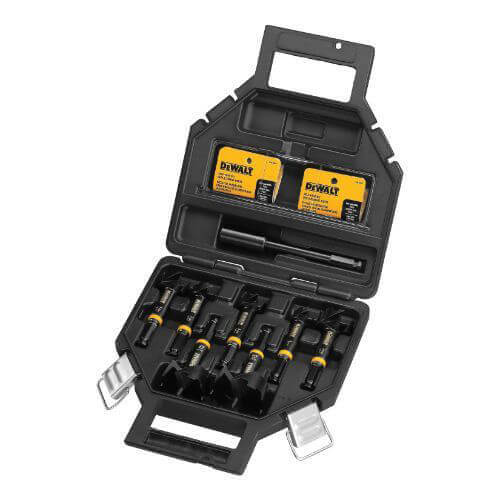 DeWALT® DW1649 Heavy Duty Self-Feed Bit Kit, 8 pc, High Carbon Steel, Bright, Straight Shank, Standard Point