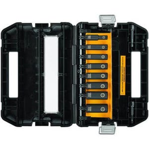 DeWALT® Impact Ready® DW22838 Socket Set, 6 Points, 3/8 in Drive, 10 pc, Included Socket Size: 5/16 to 3/4 in, Carrying Case Container
