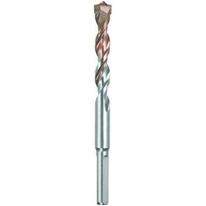 DeWALT® DW5221B25 2-Cutter Premium Percussion Hammer Drill Bit, 1/8 in Drill Bit, 1/8 in Round with 3-Flat Shank, 2 in D Cutting