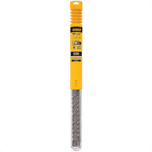 DeWALT® HIGH IMPACT CARBIDE™ DW5820 4-Cutter Hammer Drill Bit, 1 in Drill Bit, 1 in SDS-Max® Shank, 31 in D Cutting, 36 in OAL