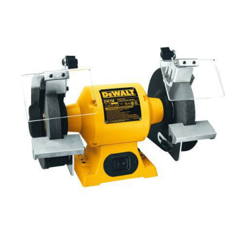DeWALT® DW758 Heavy Duty Bench Grinder, 8 in dia x 1 in W Wheel, 5/8 in, 3600 RPM, 3/4 hp