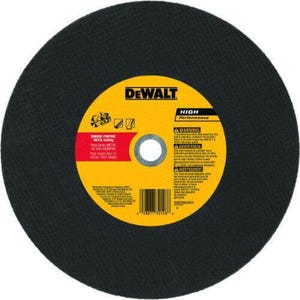 DeWALT® HP™ DW8021 High Speed Cut-Off Wheel, 14 in dia x 1/8 in Thick, 20 mm Center Hole, 24 Grit, Aluminum Oxide Abrasive