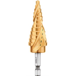 DeWALT® Impact Ready® DWA1786IR High Performance Impact-Rated Step Drill Bit, Imperial, 3/16 in dia Min Hole, 7/8 in dia Max Hole, 12 Steps