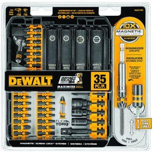 DeWALT® Impact Ready® DWA2T35IR Screwdriver Bit Set, 35 pc, Steel