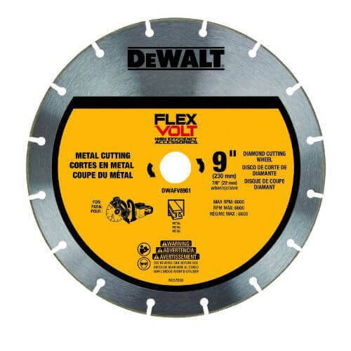 DeWALT® FlexVolt® DWAFV8901 Metal Cutting diamond Wheel, 9 in dia