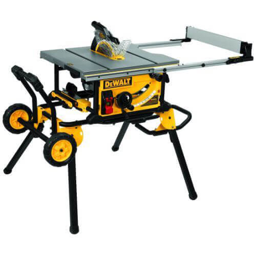 DeWALT® DWE7491RS Jobsite Table Saw, 10 in dia Blade, 5/8 in Arbor/Shank, 3-1/8 in 90° Capacity, 2 hp, Tool Only