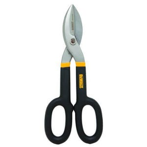 DeWALT® DWHT70286 Specialty Tin Snip, 22 ga Cold Rolled Steel, 26 ga SS Cutting, 2-1/2 in L of Cut, Straight Snip
