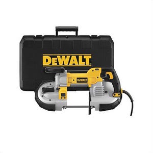 DeWALT® DWM120K Deep Cut Heavy Duty Portable Band Saw, 5 x 4-3/4 in Cutting, 44.875 x 0.5 x 0.02 in Blade, 120 VAC, 100 to 350 FPM Speed