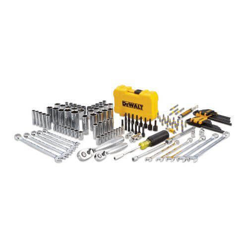 DeWALT® DWMT73802 Mechanic's Socket Tool Set, Case Tool Storage, 1/4 in, 3/8 in Drive, 6-Point, 142 pc