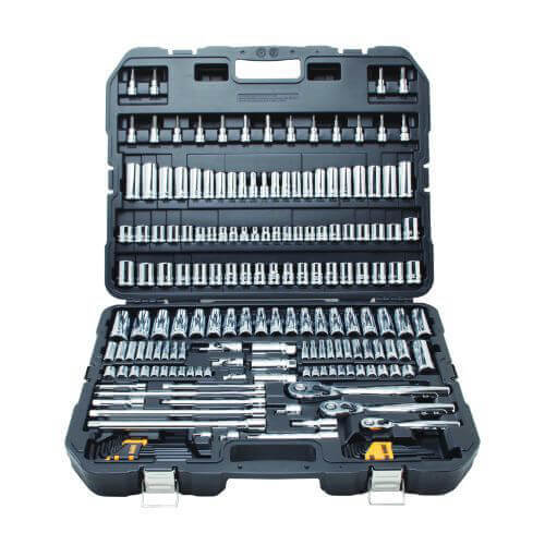 DeWALT® DWMT75049 Mixed Mechanic's Tool Set, Molded Case Tool Storage, 6-Point, 192 pc, Chrome Vanadium Steel