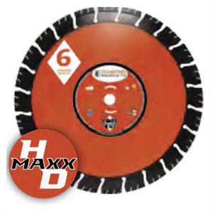 Core Cut® 53734 Heavy Duty Orange MAXX High Speed Diamond Blade, 12 in dia Blade, 1/8 in W x 1/4 in D Cutting, Universal Arbor/Shank