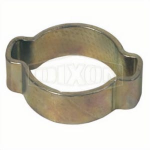 Dixon® 1518 Double Ear Pinch-On Clamp, 5/8 in Nominal, 0.591 in Closed dia x 0.709 in Open dia, Steel, Domestic
