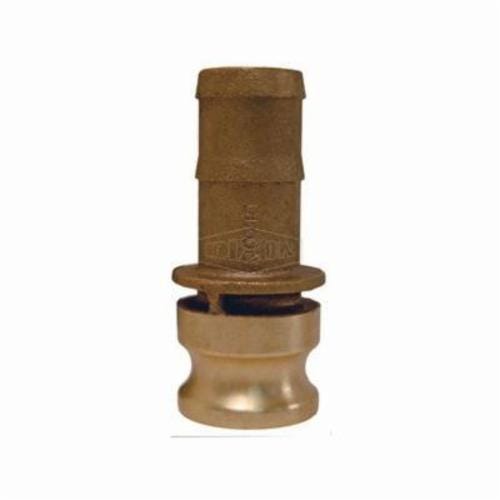 Dixon® 125-E-BR Boss-Lock™ Type E Cam and Groove Adapter, 1-1/4 in, Male Adapter x Hose Shank, Brass, Domestic