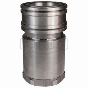 Dixon® 12HF12-S H Series Interchange High Volume Hydraulic Coupling, 1-1/2-11-1/2 Nominal, FNPT, 303 Stainless Steel