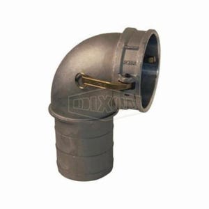 Dixon® 150C-90AL Type-C 90° Cam and Groove Elbow, 1-1/2 in, Female Coupler x Hose Shank, Aluminum, Domestic